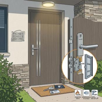 Porte blindée d'appartement Fichet Foxeo S : Sécurité certifiée A2P BP1, résistance au feu EI30 et design sur-mesure