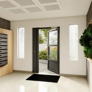 Porte de Hall Picard Rhéa Evolution : La Qualité Sur-Mesure Conforme aux Normes PMR et AEV